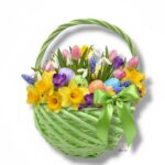 Wiklinowy koszyk zielony K-544