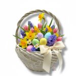 Wiklinowy koszyk biały K-544