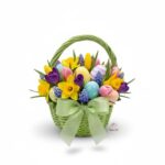 Wiklinowy koszyk zielony K-543