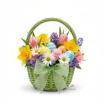 Wiklinowy koszyk zielony K-543