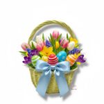 Wiklinowy koszyk żółty K-543