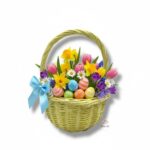 Wiklinowy koszyk żółty K-543