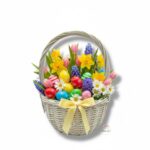 Wiklinowy koszyk biały K-543