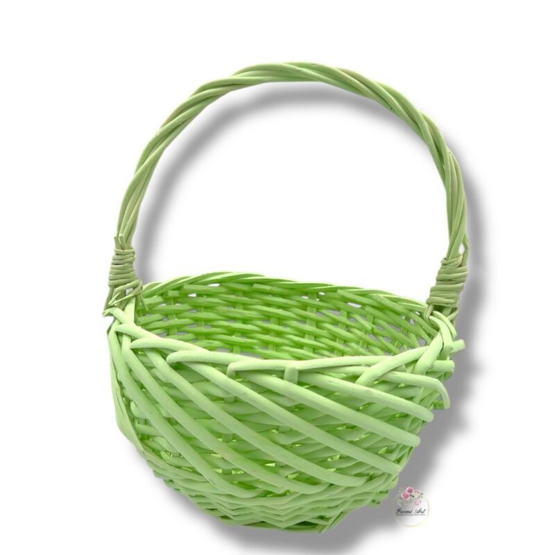 Wiklinowy koszyk zielony K-544