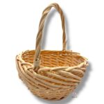 Wiklinowy koszyk różowy K-544