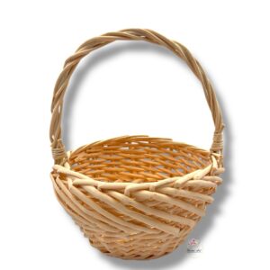 Wiklinowy koszyk różowy K-544