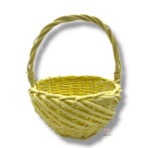 Wiklinowy koszyk żółty K-544