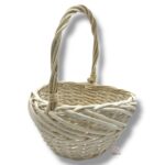 Wiklinowy koszyk biały K-544