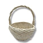 Wiklinowy koszyk biały K-544