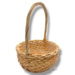 Wiklinowy koszyk różowy K-542