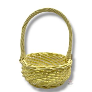 Wiklinowy koszyk żółty K-542