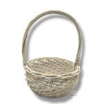 Wiklinowy koszyk biały K-542