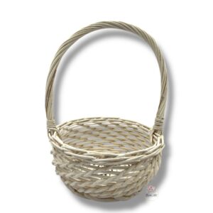 Wiklinowy koszyk biały K-542
