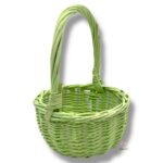 Wiklinowy koszyk zielony K-543