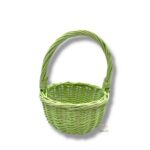 Wiklinowy koszyk zielony K-543