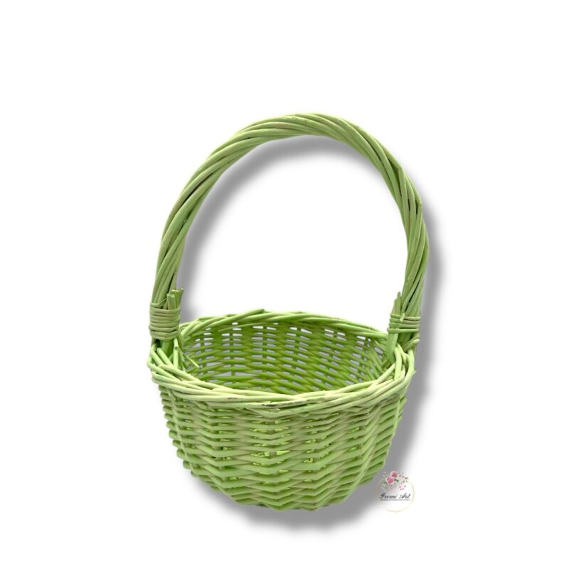 Wiklinowy koszyk zielony K-543