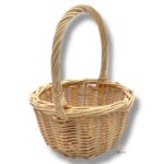 Wiklinowy koszyk różowy K-543