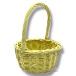 Wiklinowy koszyk żółty K-543