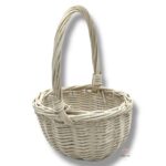 Wiklinowy koszyk biały K-543