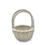 Wiklinowy koszyk biały K-543