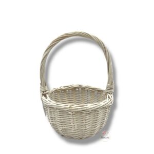 Wiklinowy koszyk biały K-543