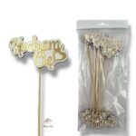 Topper złoty plexi 10 szt. K-581