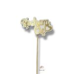 Topper złoty plexi 10 szt. K-581