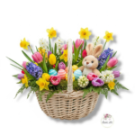 Wiklinowy koszyk różowy K-522