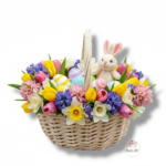 Wiklinowy koszyk różowy K-522