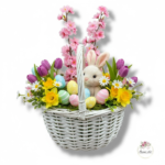 Wiklinowy koszyk biały K-522