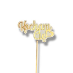 Topper złoty plexi 10 szt. K-581