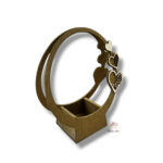 Kosz z sercami brąz K-826