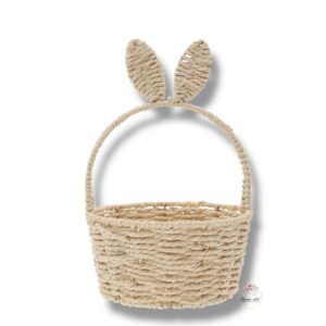 Beżowy kosz z uszami K-591