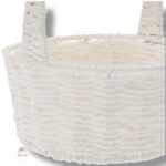 Biały kosz z uszami K-590