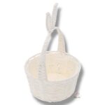 Biały kosz z uszami K-590