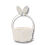 Biały kosz z uszami K-590