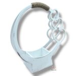 Kosz z sercami biały K-636