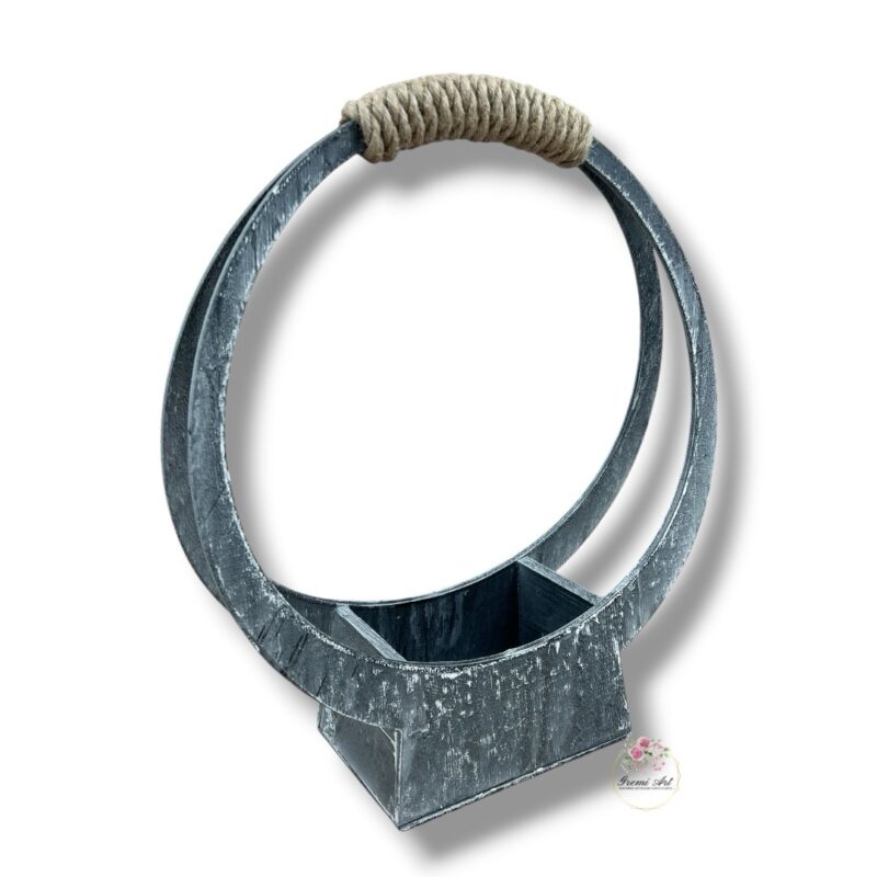 Kosz sznurek szary duży K-324