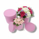 Flower box welur 3 szt K-708